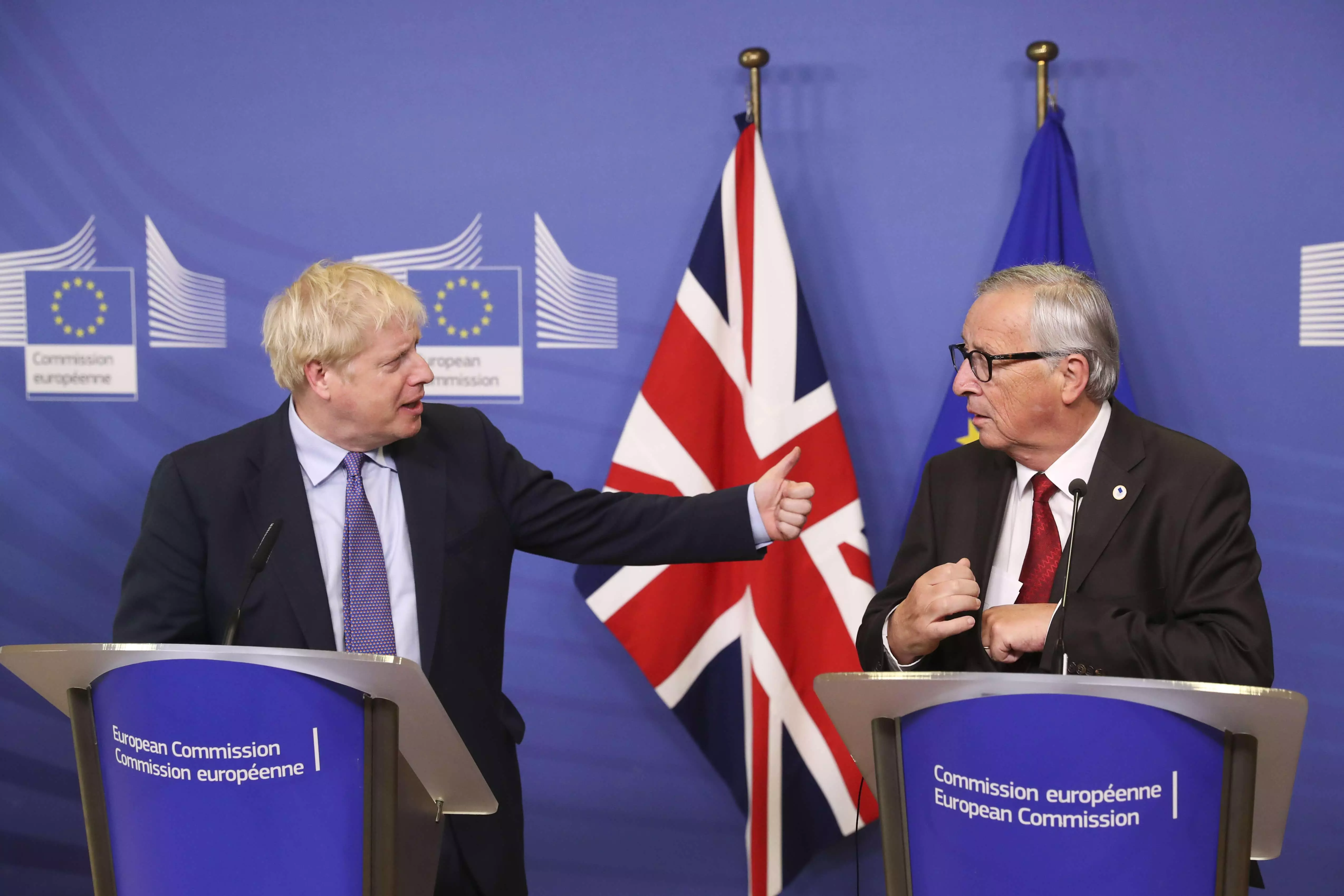 Boris Johnson alla commissione europea
